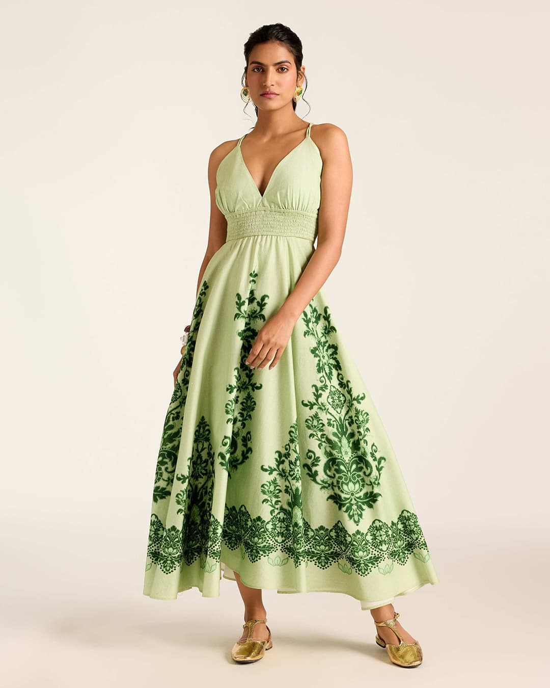 Green Raquel Long Dress