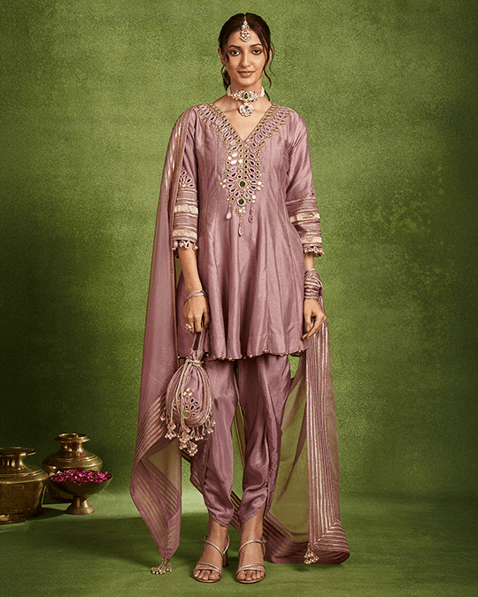Purple Extravagance Stitched Suit