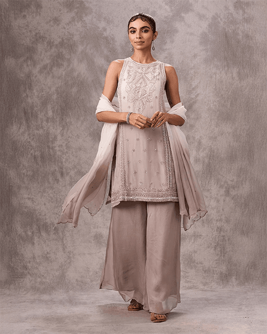 Elegant Cream Stitched Suit