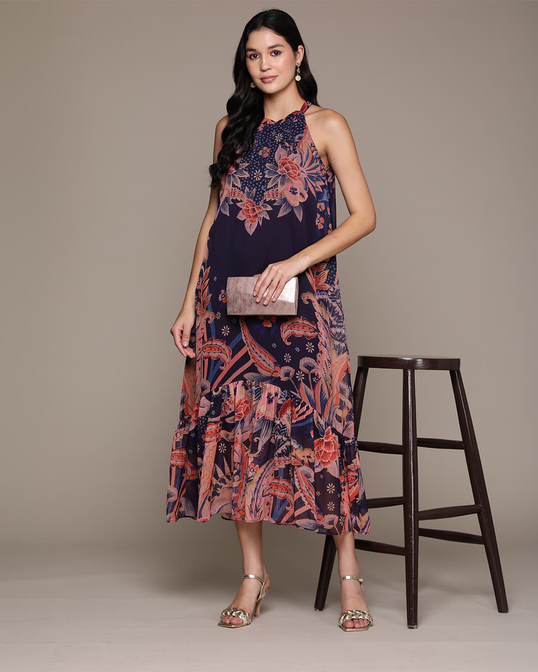 Navy Blue Vaasvi Long Dress