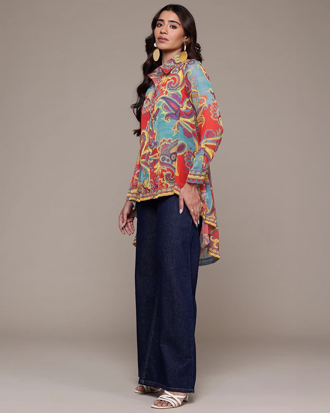 Turq Petal Paisley Shirt