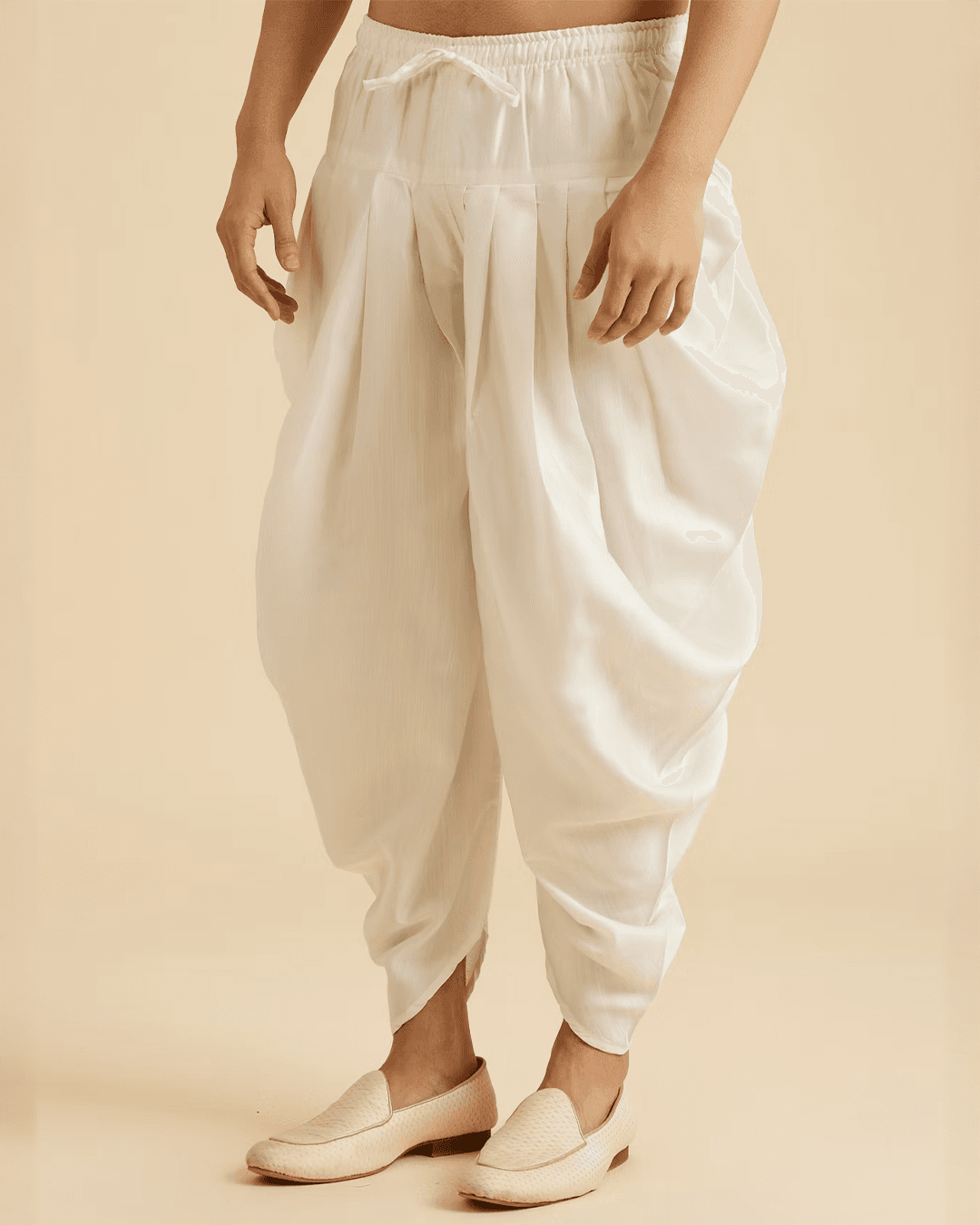 Cream Satin Patiala