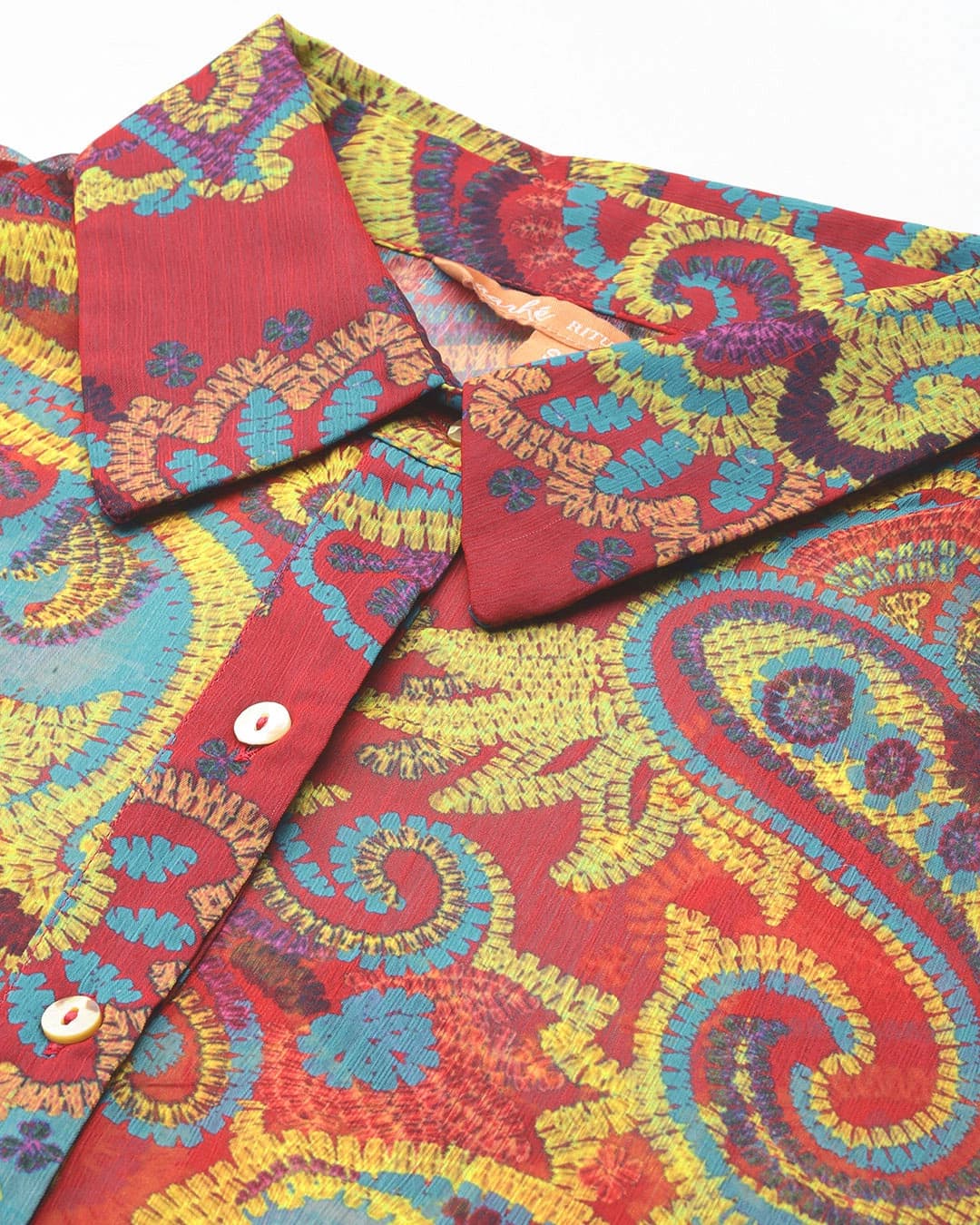 Turq Petal Paisley Shirt
