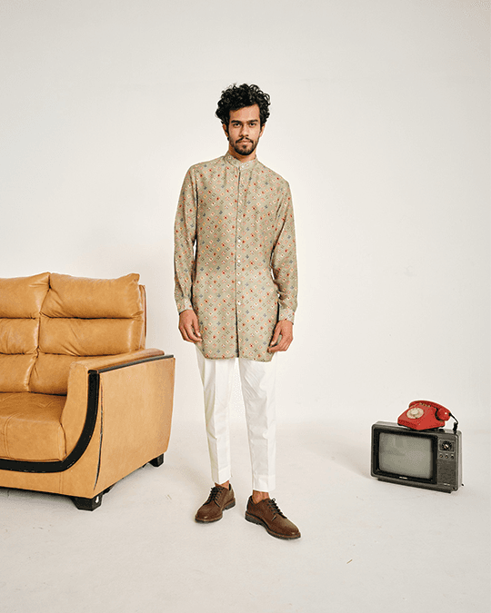 jade sitara malai cotton kurta pajama set jade caribbean bandi