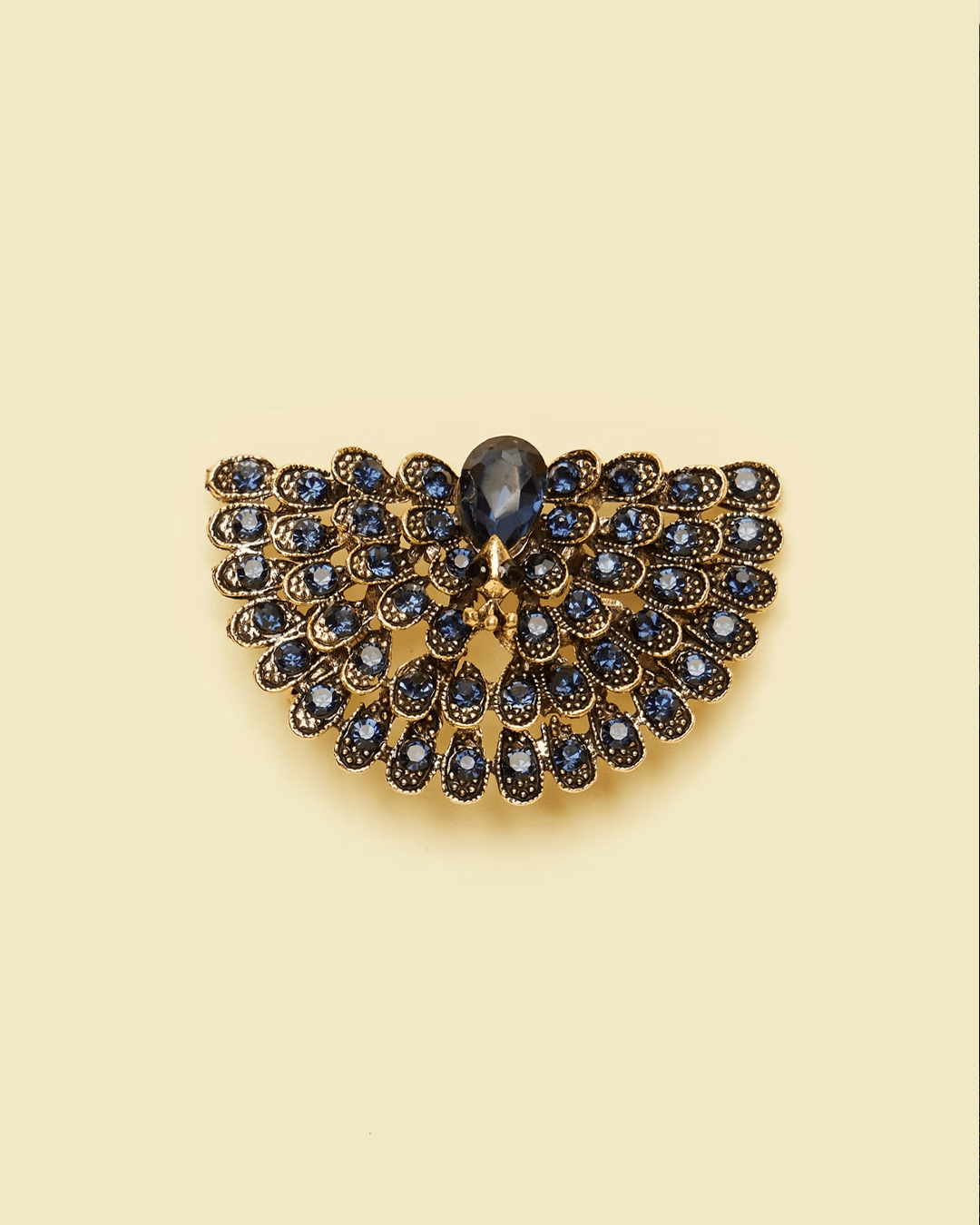 Elegant Dark Blue Brooch