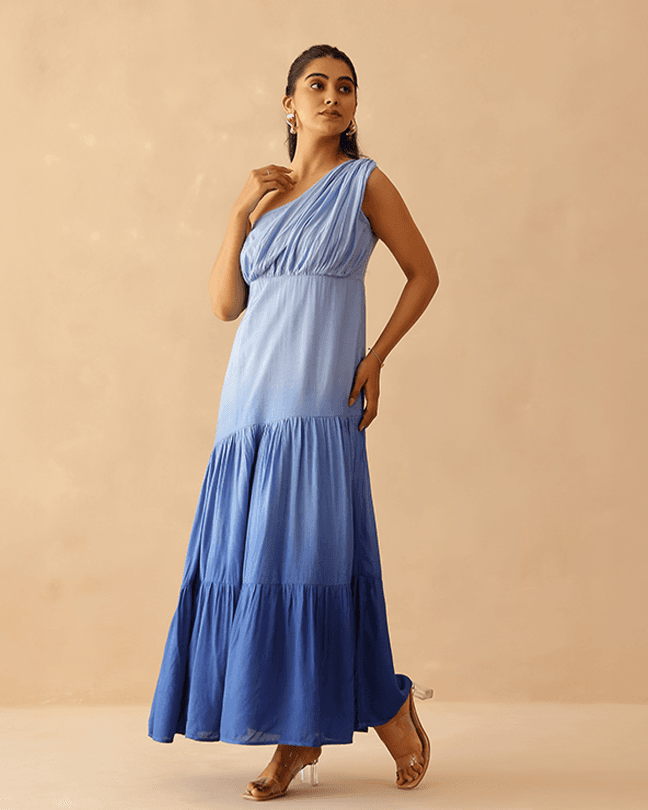 Blue Cascade Dress