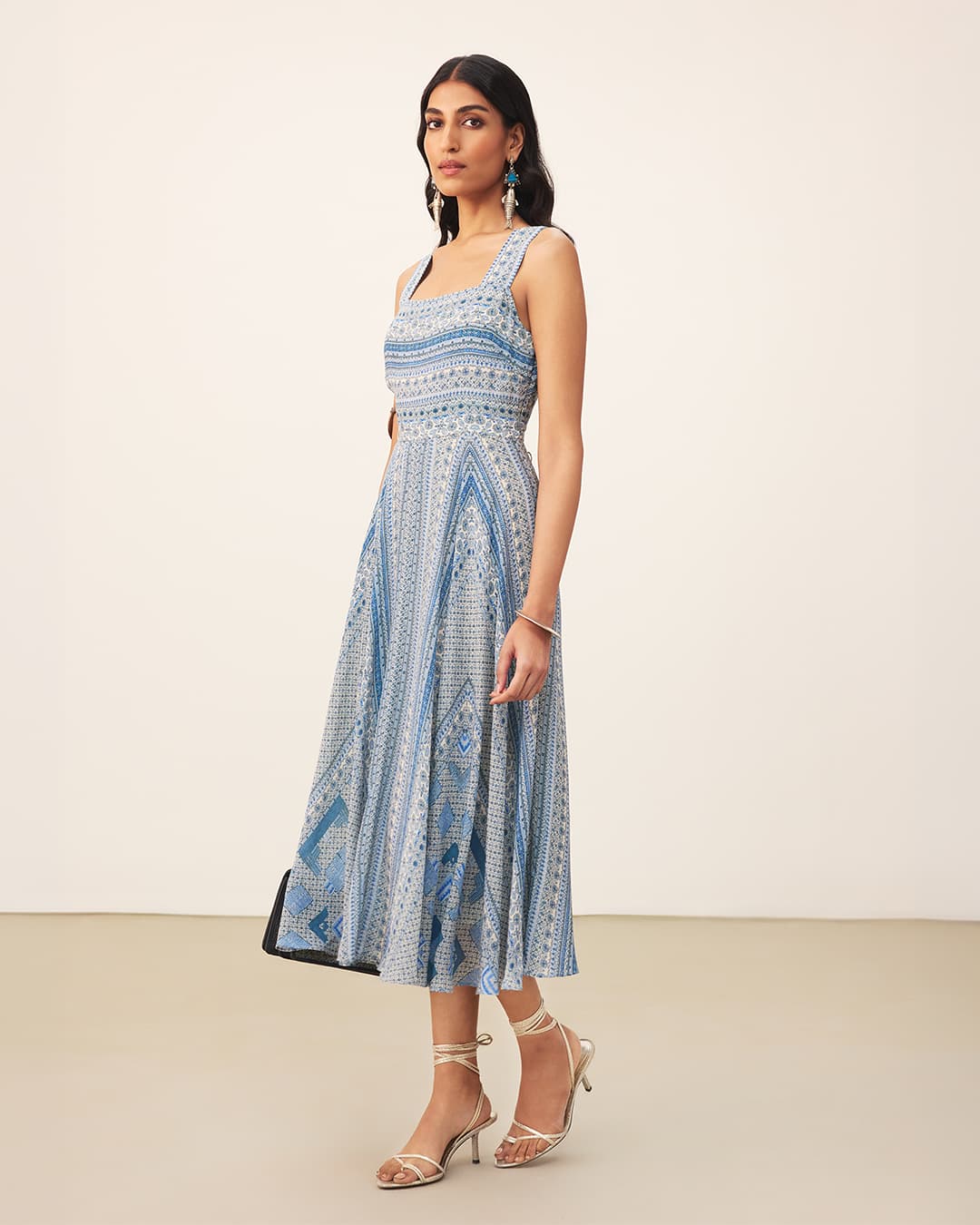 Blue Alifia Long Dress