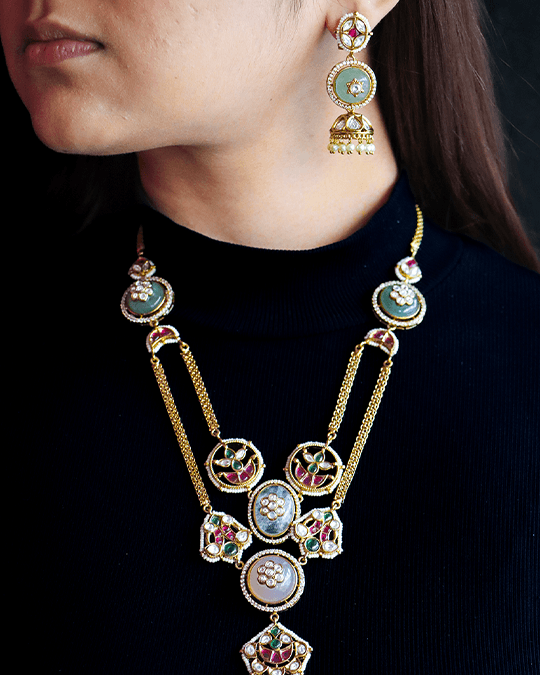 Pastel Stone necklace Set