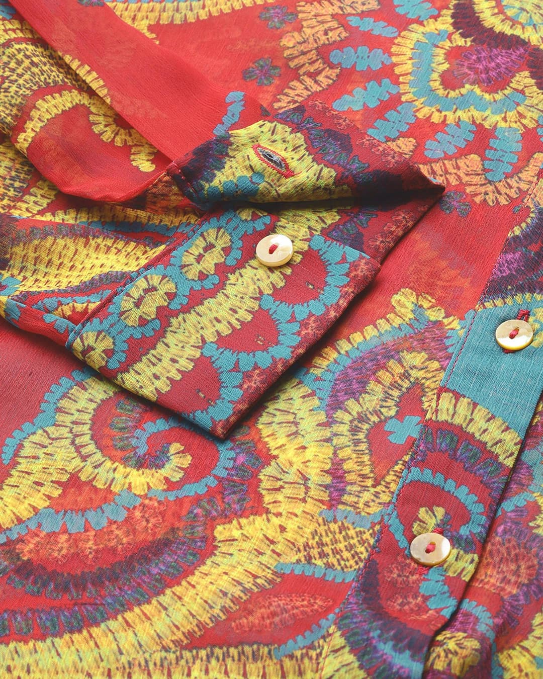 Turq Petal Paisley Shirt