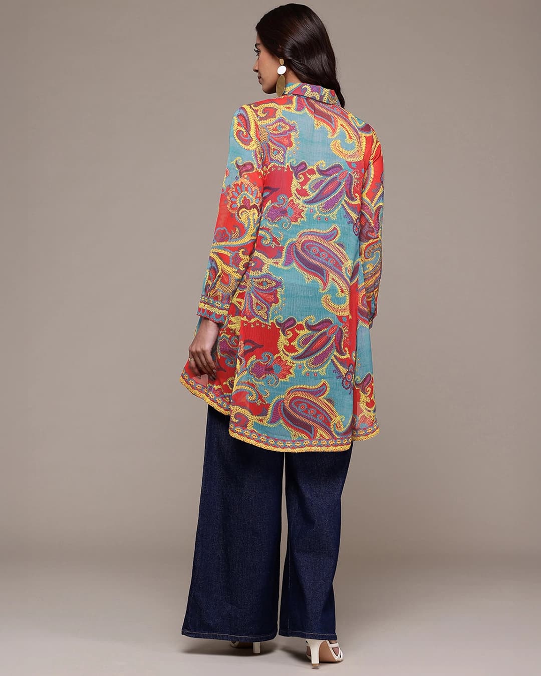 Turq Petal Paisley Shirt