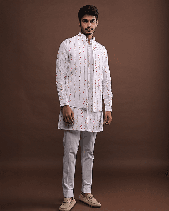 spring bandi with matching kurta pajama set